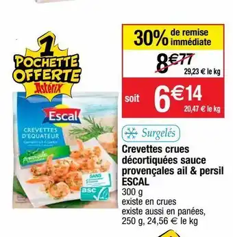 Cora x Carrefour Crevettes escal offre