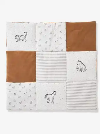 Vertbaudet Tapis de sol petit nomade - ecru / camel offre