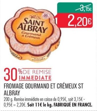 Match FROMAGE GOURMAND ET CRÉMEUX ST ALBRAY offre