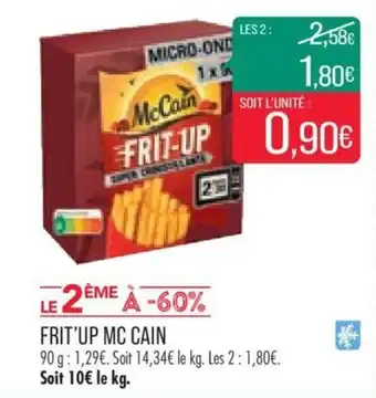 Match FRIT'UP MC CAIN offre