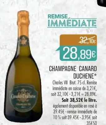 Match CHAMPAGNE CANARD DUCHENE* offre