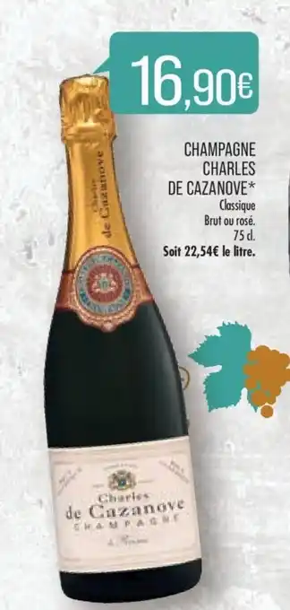 Match CHAMPAGNE CHARLES DE CAZANOVE* offre