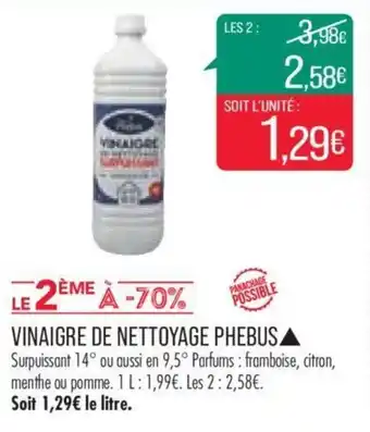 Match VINAIGRE DE NETTOYAGE PHEBUS offre