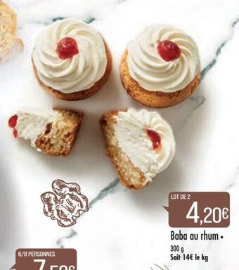 Match Baba au rhum. offre