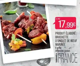 Match PRODUIT ÉLABORÉ: BROCHETTE D'ONGLET DE BOEUF MARINÉE offre