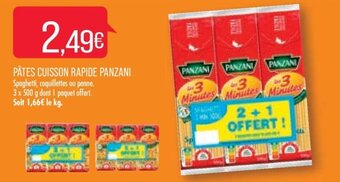 Match PÂTES CUISSON RAPIDE PANZANI offre
