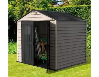 Abri de jardin en pvc gris 4,41 mÂČ - l. 210 x p. 210 x h. 231 cm