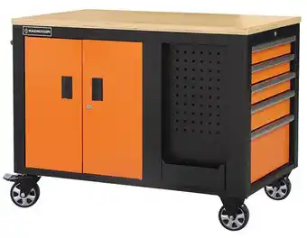 Brico Dépôt Magnusson station de travail 10 tiroirs et 2 portes - l. 115 x h. 88,7 x l. 74 cm. offre