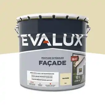 Brico Dépôt Evalux peinture façade 10 l ton pierre mat offre