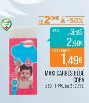 Match MAXI CARRÉS BÉBÉ CORA offre