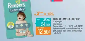 Match COUCHES PAMPERS BABY DRY offre
