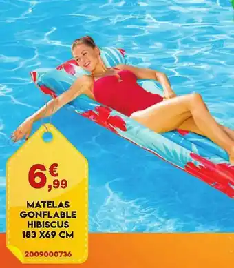 Maxi Bazar Matelas Gonflable Hibiscus 183x69 Cm offre