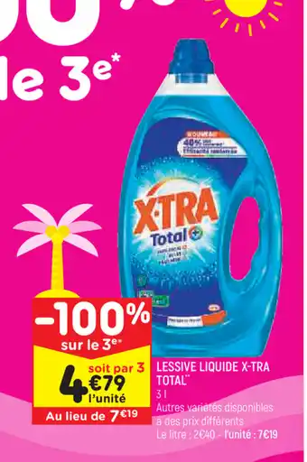 Leader Price Lessive liquide x-tra total offre