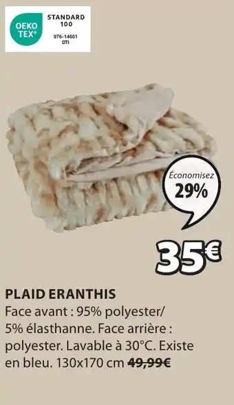 JYSK PLAID ERANTHIS offre