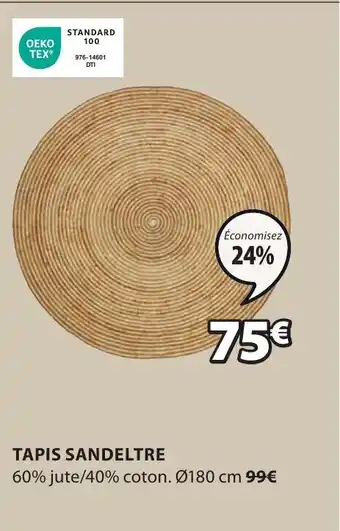 JYSK TAPIS SANDELTRE offre