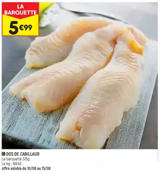 Leader Price Dos de cabillaud offre