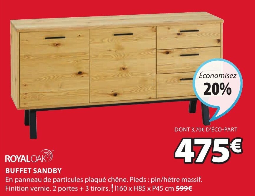 Promo BUFFET SANDBY chez JYSK
