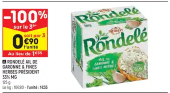 Rondelé ail de garonne & fines herbes président