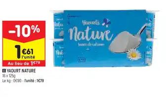 Leader Price Yaourt nature offre