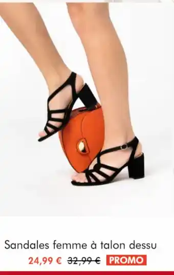 Sandales femme à talon dessu