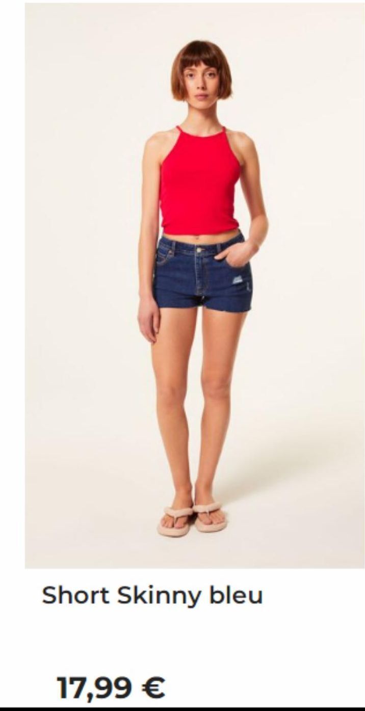 Jennyfer Short skinny bleu offre
