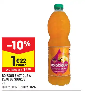 Leader Price Boisson exotique à l'eau de source offre