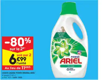 Leader Price Lessive liquide power original ariel offre