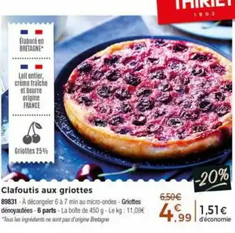 Thiriet Clafoutis aux griottes offre