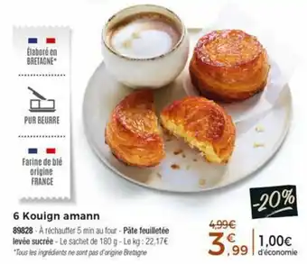 Thiriet 6 Kouign amann offre