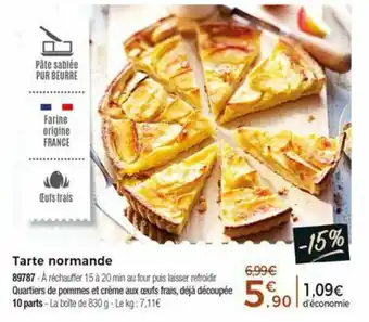 Thiriet Tarte normande offre