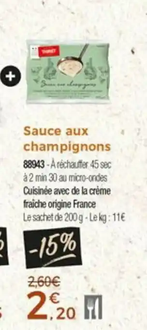 Thiriet Sauce aux champignons offre