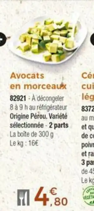 Avocats en morceaux