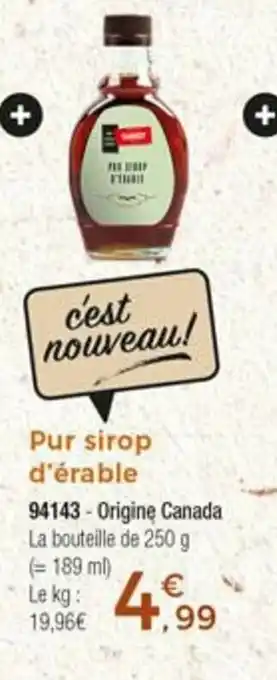 Thiriet Pur sirop d'érable offre