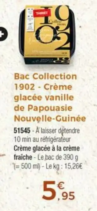 Thiriet Bac collection 1902 - crème glacée vanille de papouasie nouvelle-guinée offre