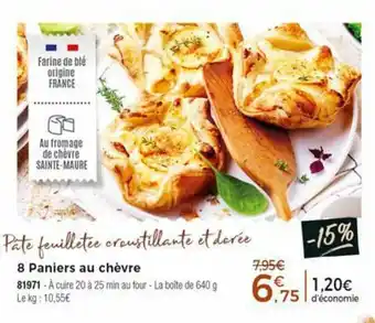 Thiriet 8 Paniers au chèvre offre
