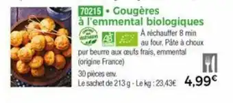 Thiriet Gougères à l'emmental biologiques offre