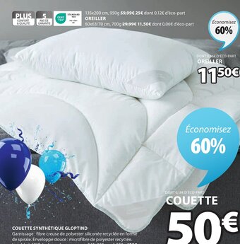 JYSK COUETTE SYNTHÉTIQUE GLOPTIND offre