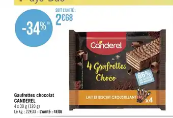 Casino Supermarchés Gaufrettes chocolat CANDEREL offre