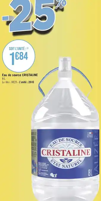 Eau de source CRISTALINE