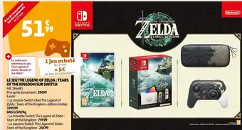 Auchan LE JEU THE LEGEND OF ZELDA: TEARS OF THE KINGDOM SUR SWITCH offre