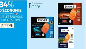 Auchan SUR LES SAUMONS ET TRUITES FUMÉS LABEYRIE offre