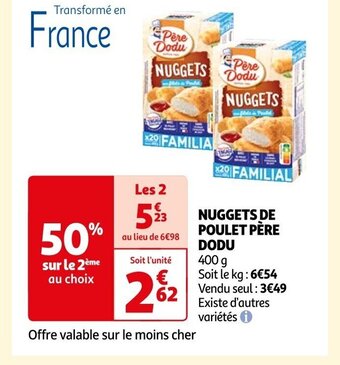 Auchan NUGGETS DE POULET PÈRE DODU offre