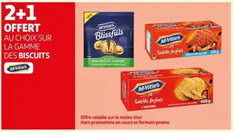 Auchan AU CHOIX SUR LA GAMME DES BISCUITS offre