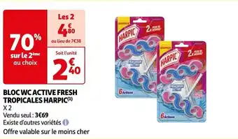 Auchan BLOC WC ACTIVE FRESH TROPICALES HARPIC(¹) offre