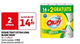Auchan ESSUIE TOUT EXTRA LONG BLANC OKAY offre