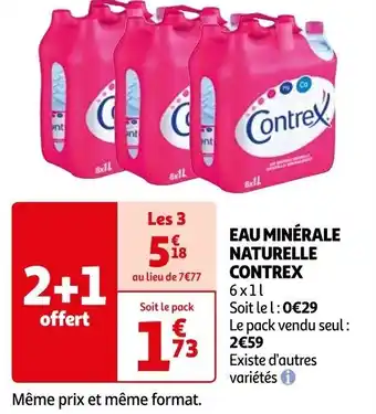 Auchan EAU MINÉRALE NATURELLE CONTREX offre