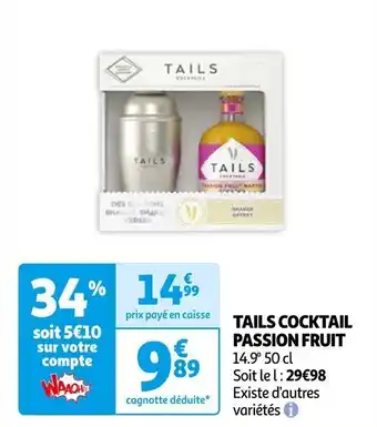 Auchan TAILS COCKTAIL PASSION FRUIT offre