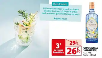 Auchan GIN CITADELLE JARDIN D'ÉTÉ offre