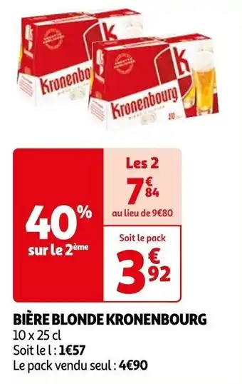 Auchan BIÈRE BLONDE KRONENBOURG offre