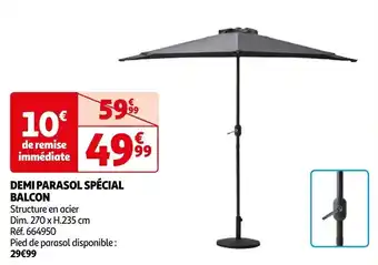 Auchan DEMI PARASOL SPÉCIAL BALCON offre